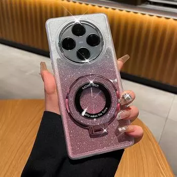 Для Xiaomi Redmi 14C 14 C 4G 14R чехол мягкий TPU блестящий с кольцом-подставкой магнитный защитный чехол-накладка для Redmi 14C 13C 12 5G Turbo 3 A3 for Redmi 14C 4g белый