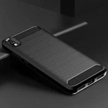 Для Xiaomi Redmi 7A redmi7a Мягкий силиконовый чехол Роскошная задняя крышка для xiomi redmi 7a Противоударные матовые защитные чехлы For Redmi 7A чёрный