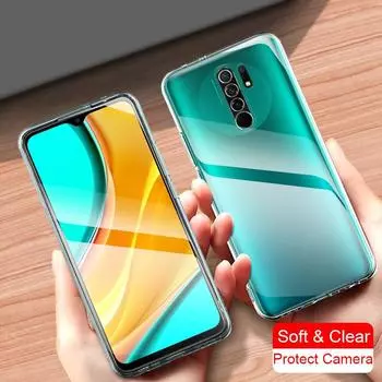 Для Xiaomi Redmi 9 9A 9C чехол прозрачный кристалл TPU мягкий TPU прозрачные чехлы для телефонов для Xiomi Xiaomi Redmi Note 9 Pro Max 9S противоударный задняя крышка корпуса Redmi Note 9S