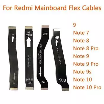 Для Xiaomi Redmi 9 Note 7 8 9 9s 10 8pro 9pro 10pro основная материнская плата гибкий кабель запасные части Note 9s