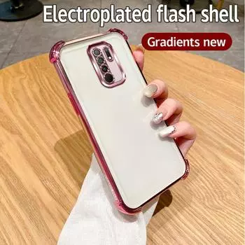 Для Xiaomi Redmi 9 Prime Case Xiaomi Redmi 9 Cover Redmi 9 Phone Case Redmi 9 Bumper Shockproof Protective Cover Clear Galplate For Redmi 9 Prime