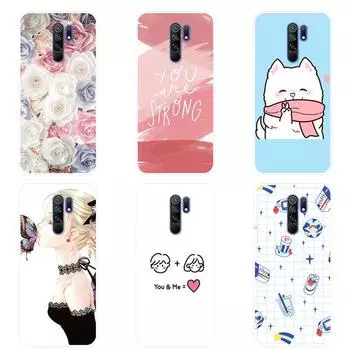 Для Xiaomi Redmi 9 Силиконовая задняя крышка TPU Мягкий чехол для телефона Redmi 9 Чехол