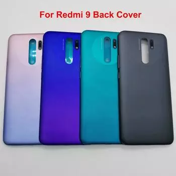Для Xiaomi Redmi 9 задняя крышка батарейного отсека задняя дверь Замена крышки для телефона Redmi 9 Redmi9 + клей синий