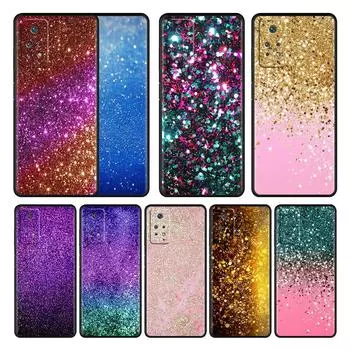 Для Xiaomi Redmi 9S 9 9A 11 Pro 10 7 9C 9T 8 K40 K40S 8T 10C чехол для телефона золотой розовый с блестящим принтом силиконовый Redmi Note 7