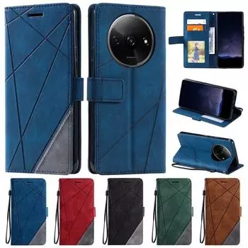 Для Xiaomi Redmi A3 чехол роскошный кожаный чехол-книжка с откидной крышкой для Redmi A3 RedmiA3 A 3 A1 A2 Plus многофункциональные кожаные магнитные чехлы для телефонов for Redmi A3 чёрный