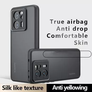 Для Xiaomi Redmi K70 K70E K60 Pro Ультраматовый Прозрачный Противоударный Чехол TPU с защитой от отпечатков пальцев, устойчивый к падениям, не желтеющий, защитная задняя крышка K60/K60 Pro прозрачный