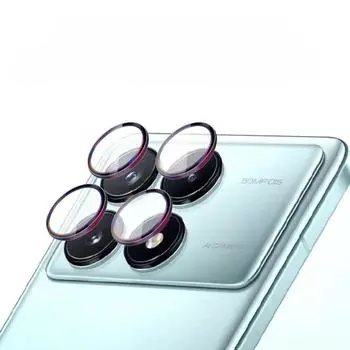 Для Xiaomi Redmi K70 Pro K70E Защитная пленка для объектива камеры из алюминиевого сплава, закаленное стекло для Redmi K70Pro, защитная пленка для объектива For Redmi K70 чёрный