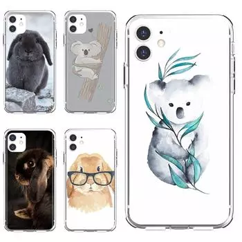 Для Xiaomi Redmi Note 10 10s 3S 4 4X 5 6 6A 7 8 8T 7A 9 9T 9s 9C 9A Pro прозрачный чехол TPU милый мистер коала пасхальный кролик Redmi 3S