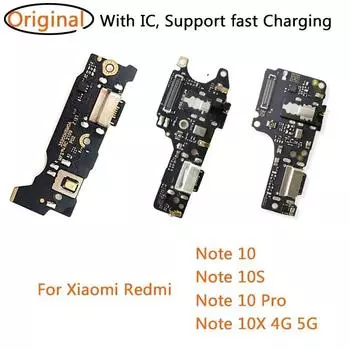 Для Xiaomi Redmi Note 10 Pro 10s 10X 10Pro 4G 5G USB-док-станция для зарядки, соединительная плата, гибкий кабель Note 10