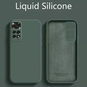 Для Xiaomi Redmi Note 11 Чехол Redmi Note 9 10 11S 12 Pro Чехол Новый жидкий силиконовый противоударный бампер Redmi Note 11 Global Case Redmi Note 11 Global синий