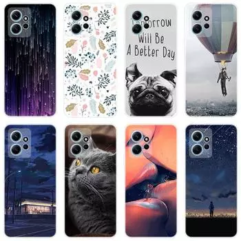 Для Xiaomi Redmi Note 12 Note12 4G чехол Мягкая силиконовая задняя крышка модный чехол для телефона с мультяшным рисунком For Redmi Note 12 4G