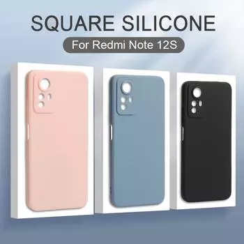 Для Xiaomi Redmi Note 12S Чехол для Redmi Note 12S Чехол Shell Funda Coque Мягкий жидкий силиконовый чехол для телефона Redmi Note 12S 4G For Redmi Note 12S красный