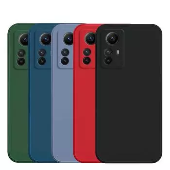 Для Xiaomi Redmi Note 12S Чехол Xiaomi Redmi Note 12S 12 Pro Plus Чехол TPU Противоударный жидкий силиконовый чехол для задней панели телефона Redmi Note 12S чёрный