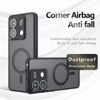 Для Xiaomi Redmi Note 13 13R Note13 Pro Plus матовый противоударный чехол TPU с защитой от отпечатков пальцев, устойчивый к падениям, не желтеющий, задняя крышка, корпус Note 13 5G прозрачный черный