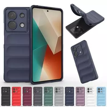 Для Xiaomi Redmi Note 13 13R Pro Plus 4G 5G матовый матовый анти-отпечатков пальцев супер анти-капельный объектив все включено силиконовый чехол задняя защитная крышка Shell Note 13 5G чёрный