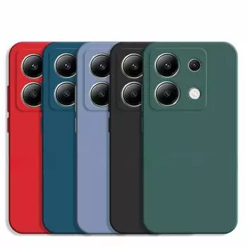 Для Xiaomi Redmi Note 13 4G чехол роскошный TPU противоударный жидкий силиконовый чехол для телефона Xiaomi Redmi Note 13 Pro Plus 5G Redmi Note 13 4G чёрный