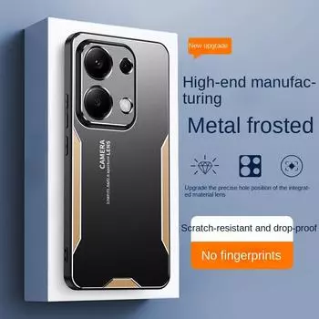 Для Xiaomi Redmi Note 13 Pro 4G чехол из жесткого алюминиевого сплава + противоударный защитный чехол для задней панели из ПК для Redmi Note 13 Pro Plus For Note 13 4G синий