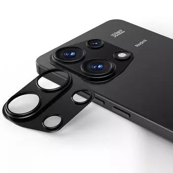 Для Xiaomi Redmi Note 13 Pro 4G Защитная пленка для объектива камеры из алюминиевого сплава, металлическое кольцо-наклейка для Note13 13Pro, защитная пленка redmi Note 13 4G чёрный