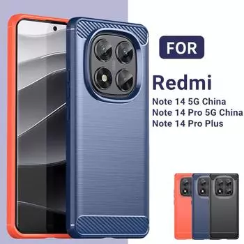 Для Xiaomi Redmi Note 14 Pro Китай Чехол Для Xiaomi Redmi Note 14 Pro Plus 5G Китай Чехол Силиконовый Противоударный Матовый ТПУ Чехол RedmiNote14 China чёрный