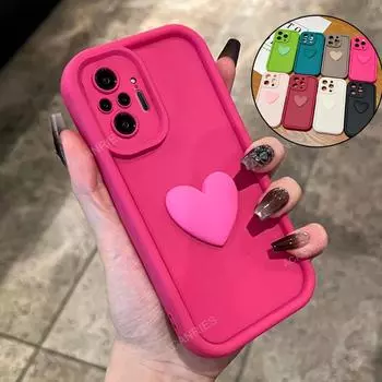 Для Xiaomi Redmi Note 7 8 9 10 Pro 4g 5g Girl Cute Love Heart Matte Case Note10 10pro Мягкий силиконовый противоударный чехол для задней панели 9pro Redmi Note 10 4g белый