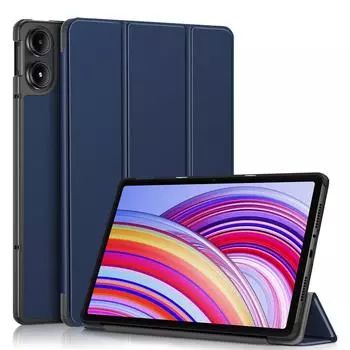 Для Xiaomi Redmi Pad Pro 2024 Чехол-подставка с тремя складками Чехол Funda для планшета Xiaomi Poco Pad Red Mi Pad Pro с функцией автоматического отключения серый