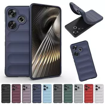 Для Xiaomi Redmi Turbo 3 Turbo3 матовый матовый объектив с защитой от отпечатков пальцев, супер-защита от падения, универсальный силиконовый чехол, защитная крышка для задней панели Turbo 3 чёрный