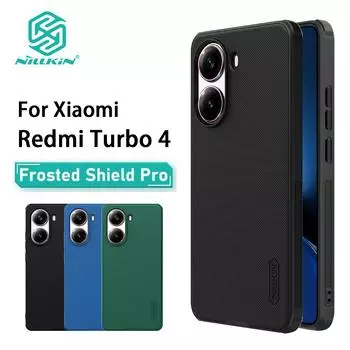 Для Xiaomi Redmi Turbo 4 чехол для телефона Nillkin Super Frosted Shield Pro Hard PC+TPU Shell противоударный задний чехол Redmi Turbo 4 чёрный