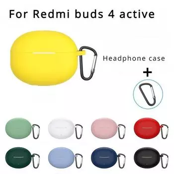 Для Xiaomi Redmibuds 4 active защитный чехол для наушников милый силиконовый чехол однотонный силиконовый чехол для Redmibuds 4 active красный