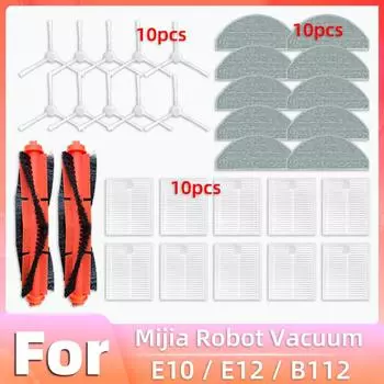 Для Xiaomi Robot Vacuum E10, E10C, E12, B112 запасные части боковая щетка фильтр Hepa тряпка запасные части аксессуары