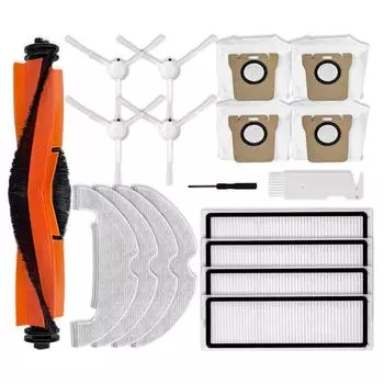 Для Xiaomi Robot Vacuum X10 запасные части аксессуары основная боковая щетка фильтр Hepa ткань швабра пылесборники CHINA