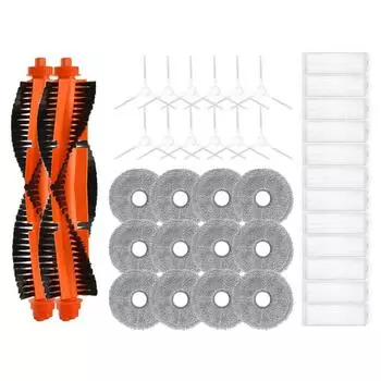 Для Xiaomi Robot Vacuum X20 / Xiaomi Mijia Self-Cleaning Robot 2 / C101 Основная боковая щетка Hepa фильтр части ткани швабры