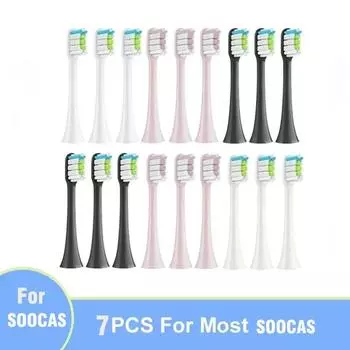 Для Xiaomi Soocas X3 X5 X3u X1 V1 V2 Soocare сменные насадки для щетины с пылезащитной крышкой, насадки для электрической зубной щетки Sonic 4 Black