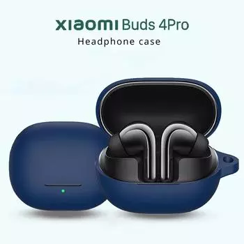 Для Xiaomibuds 4 pro защитный чехол для наушников, силиконовый чехол, милый чехол, сиамский силиконовый одноцветный чехол для Xiaomibuds 4 pro небесно-голубой