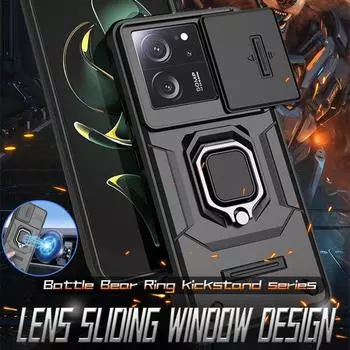 Для Xiomi 13T 5G чехол противоударный бронированный автомобильный магнитный держатель кольцо чехол для Xiomi Mi 13T 13 T Xiaomi13T T13 Pro объектив защитный чехол For Xiaomi 13T чёрный