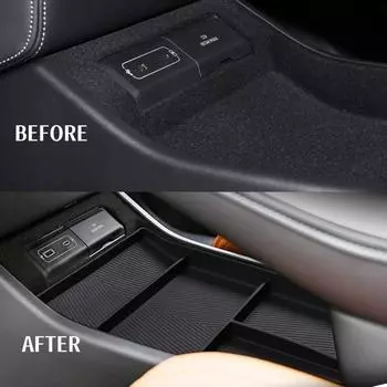 Для Xpeng G9 2025-2025 Ящик для хранения в подлокотнике Ящик для хранения в центральной консоли Центральный нижний лоток Органайзер для силикагеля Аксессуары