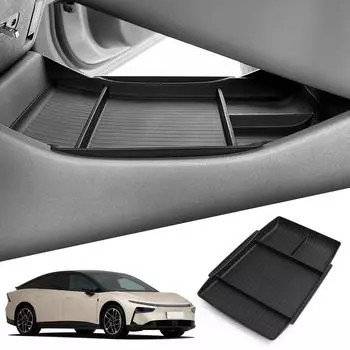 для Xpeng P7+ Центральная консоль Нижний ящик для хранения Автомобильный лоток TPE Органайзеры Аксессуары Tidying Черный