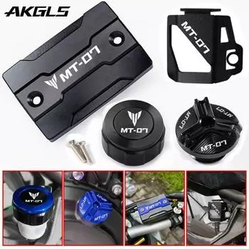 Для Yamaha MT07 MT 07 FZ07 2014-2023 2022 аксессуары, передний и задний тормоз, крышка топливного бака, масляная крышка, защитный чехол Oil filler cap black