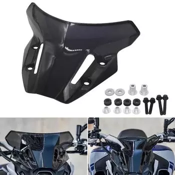 Для YAMAHA MT09 MT 09 MT-09 SP FZ09 FZ-09 FZ 09 2021 2022 2023 Мотоциклетный лобовой экран ветровое стекло дефлектор протектор чёрный