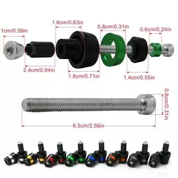 Для Yamaha MT-03 MT03 MT 03 7/8 22 мм универсальные аксессуары для мотоциклов ручки руля заглушки руля заглушки вес слайдер зелёный