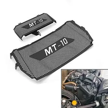 Для Yamaha MT-10 MT 10 MT10 FZ-10 FZ10 FZ 10 2016-2025 Аксессуары для мотоциклов Защитная решетка радиатора и Защитная решетка масляного радиатора чёрный