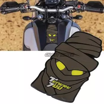 Для Yamaha Tenere 700 Tenere700 Мотоцикл 3D Edge Gel Топливный бак Pad Наклейки Газовый мазутный бак Защитные аксессуары коричневый