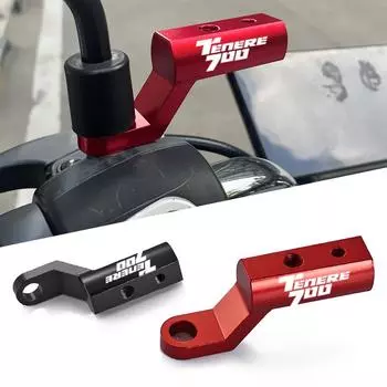 Для YAMAHA TENERE 700 Tenere700 XTZ 700 T700 2020 2025 Универсальный кронштейн для зеркала мотоцикла Расширитель заднего вида Удлинитель держатель серебряный