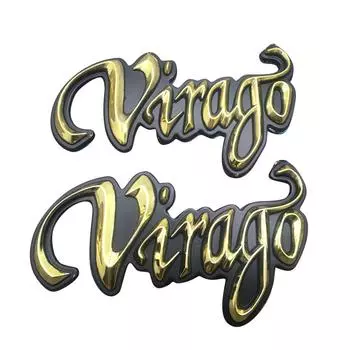 Для Yamaha Virago XV125 XV250 XV400 XV535 XV700 наклейки на мотоциклы, наклейки на бензобак, 3D 2 шт., значок для скутера, эмблема, детали