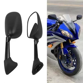 Для YAMAHA YZFR1 YZF-R1 YZF R1 1998-2008 YZF R6 YZFR6 YZF-R6 1999-2008 Мотоциклетное зеркало заднего вида Боковые зеркала заднего вида чёрный