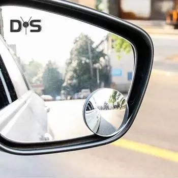 Для заднего хода, 2 шт., выпуклое зеркало заднего вида, прозрачное, вращение на 360 градусов, широкий угол, автомобильное выпуклое парковочное зеркало без оправы, сейф для вождения серебряный