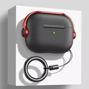 Для защитного чехла для Airpods 1 2 3 Pro 2 Air Pods Беспроводной чехол для наушников Bluetooth Чехол для наушников и держатель для мобильного телефона For AirPods Pro 2 чёрный