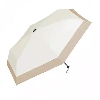 для защиты от дождя и ультрафиолета, складной зонт Bicolor, простой подарок x [выпуск 2024 года, блеск], дизайн, бежевый, 99,9%, легкий, (примерно