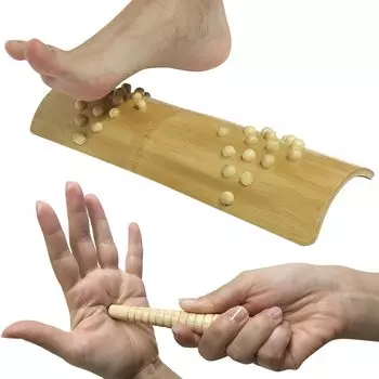для здоровья Массаж ног Бамбуковый массаж ног давление на точки давления на точки давления на ноги товары для здоровья с [Идеальная акция! набор] палка, точка,