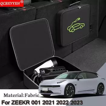 Для ZEEKR 001 2021 2022 2023 EV автомобильный зарядный кабель для хранения сумка для переноски вилки для зарядного устройства розетки водонепроницаемый огнезащитный аксессуар чёрный