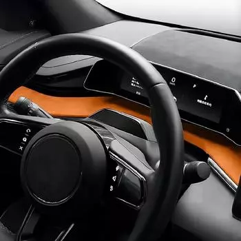 Для ZEEKR 001 2021-2023 основной чехол на панель приборной панели водителя, алькантара, замша, полоски для декора интерьера, защитный чехол чёрный